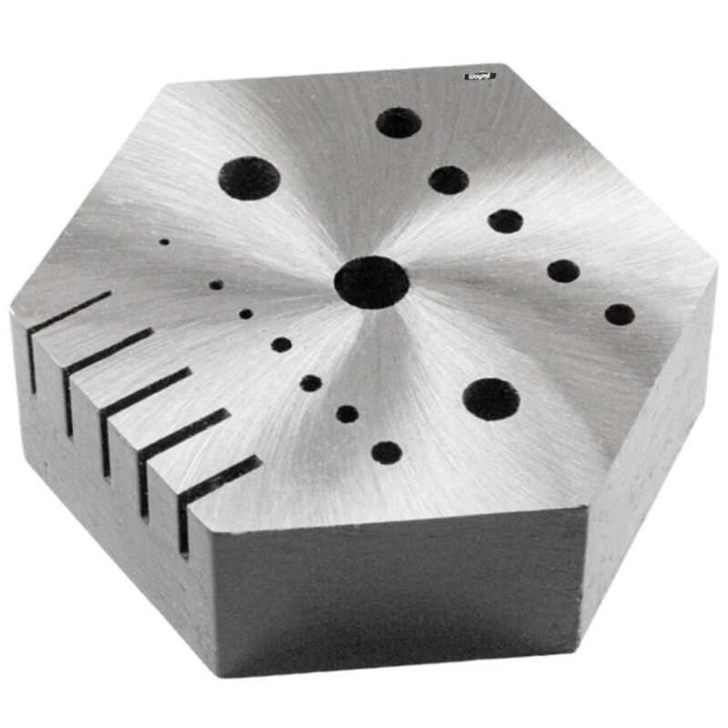 Hexagonal Staking Anvil 15 Holes & 5 Serrations Watch Riveting Watchmakers Tool