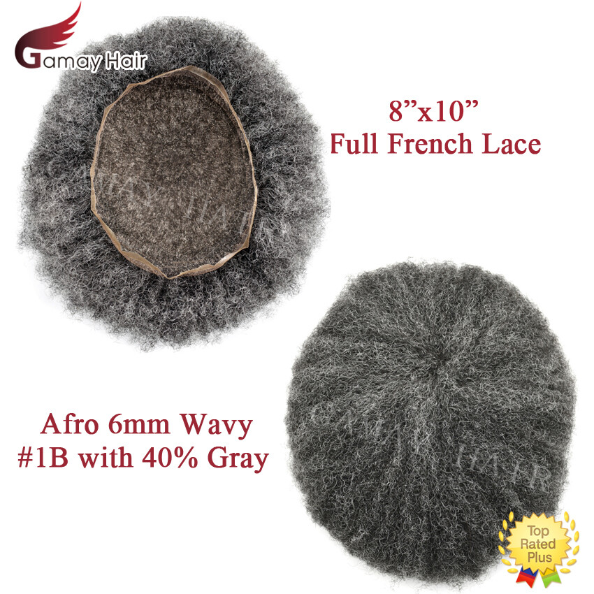 Full Lace Afro Mens Toupee All Lace Afro Curl Hairpiece Black With