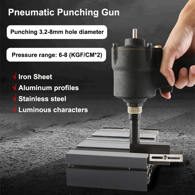 Pneumatic Punch Gun Metal Iron Plate Round Hole Punching machine Stainless Steel