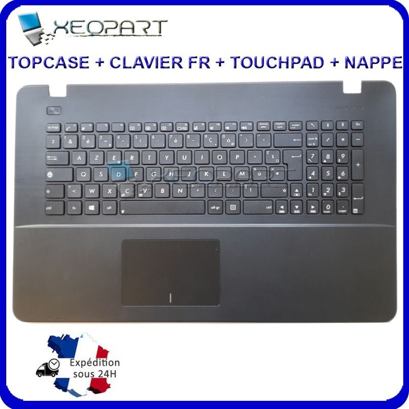 Clavier FranÃ§Ais Topcase Original Asus  X751b X751bp     Noir +Touchpad