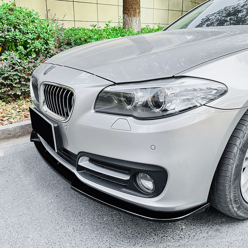 MP Style Front Bumper Spoiler Lip For BMW 5 Series F10 F11 LCI 14-17 Glossy Blk