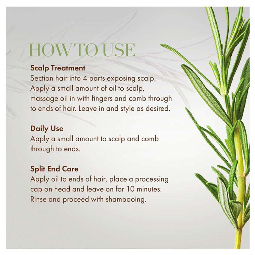 1 MIELLE ORGANICS Rosemary Mint Scalp & Hair Strengthening Oil "MI-RMSHO"*Joy's*