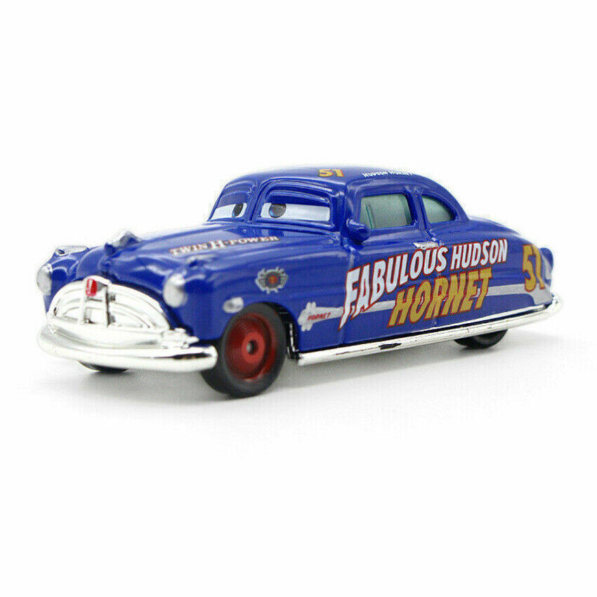 3-CAR DISNEY PIXAR CARS DOC HUDSON FABULOUS HUDSON HORNET MCQUEEN DIECAST CAR