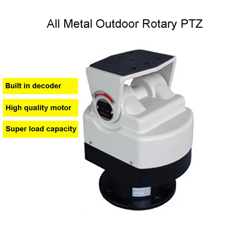 Metal Load RS485 Motorized Pan Tilt Scanner Decoder Preset PTZ Horizontal Vertic