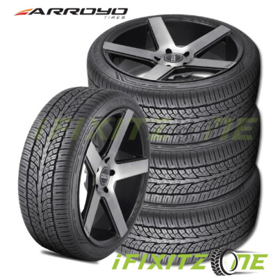 4 Arroyo Ultra Sport A/S 255/50R19 107Y Tires, UHP, 500AA, All Season, 45K MILE