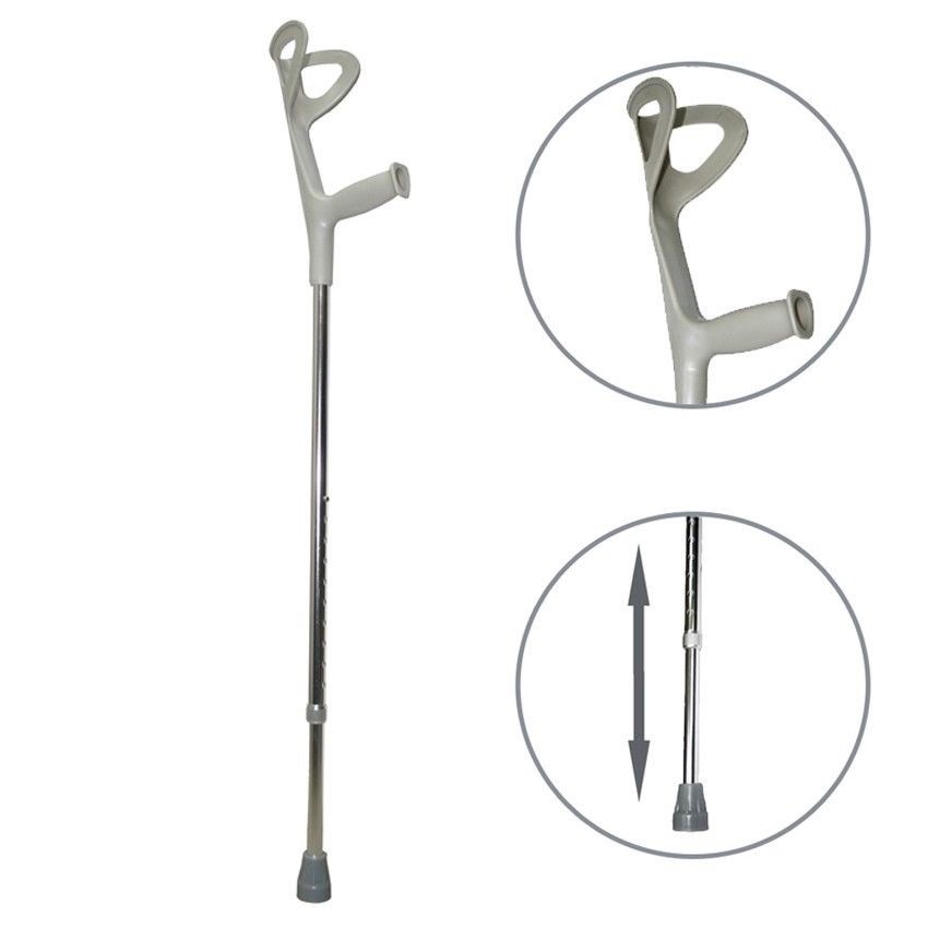 Stampella Canadese Bastone Alluminio Altezza Regolabile Leggera Ortopedia linq