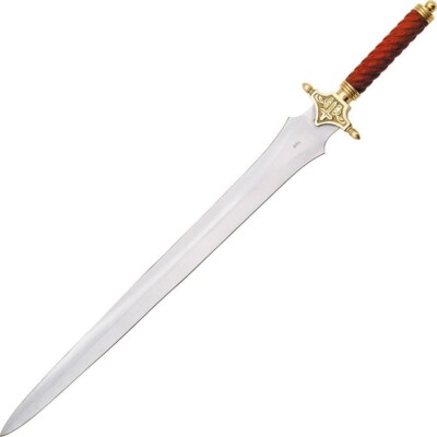 St Michaels Gothic Fixed Sword 24'' Stainless Steel Blade Wood / Brass Handle