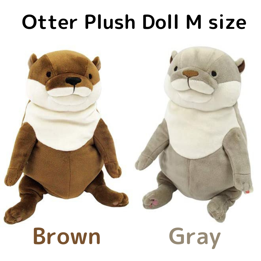 Shinada Global Mochi-KawaUso Otter Gray / Brown 8.6 inch M Shinada Global Mochi-KawaUso Otter Gray / Brown 8.6 inch M