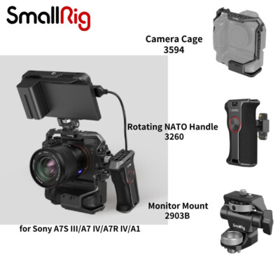 SmallRig Camera Cage Kit for Sony a 7 IV/a 7S III/a 7R IV w/VG-C4EM Battery Grip