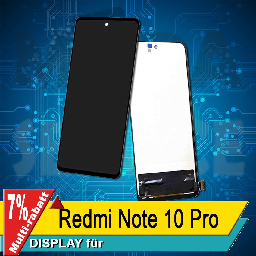 Display Für Xiaomi Redmi Note 10Pro Komplettes Bildschirm Lcd Touch 6,4' Schwarz
