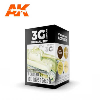 AK Interactive Modulation German Dunkelgelb 3G Acrylic Paint Set AK11640