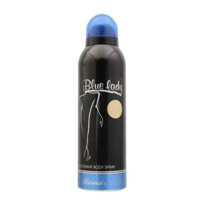 NEW RASASI BLUE LADY2 DEODORANT BODY SPRAY FOR WOMEN WITH FREE SHIPPING - 200 ML