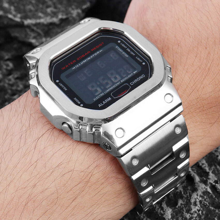 For Casio G-SHOCK DW5600 GWM5610 Metal Bezel Stainless Steel