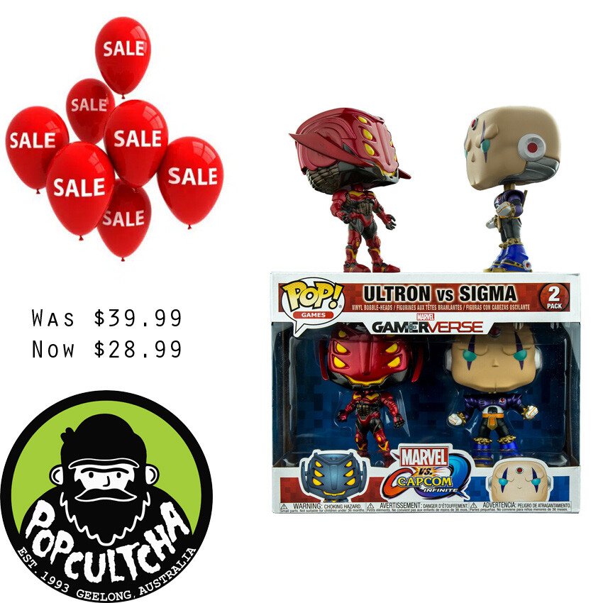 Marvel Vs. Capcom - Ultron and Black vs Sigma Pop! Vinyl