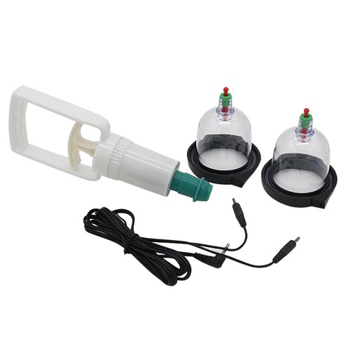 Shock Pulse E-Stim Nipple Stimulation Breast Cup Suction Pump Enlarger BDSM