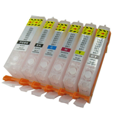 Cartouche d'encre rechargeable 6 couleur pour CANON 470, 471, PGI-470 et CLI-471