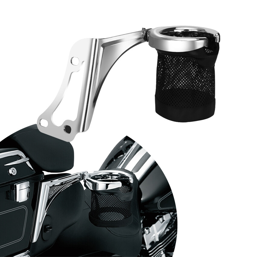 Rear Passenger Drink Cup Holder For Harley Electra Glide Ult