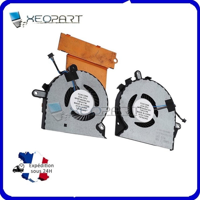 Ventilateur Cpu & Gpu Pour Hp  Omen  17-An003ur 17-An003tx  Ventola Fan Cooler
