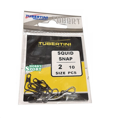 MOSCHETTONI SQUID SNAP TUBERTINI SIZE 2 PER OPPAI CONF. 10 PZ TATAKI FISHING