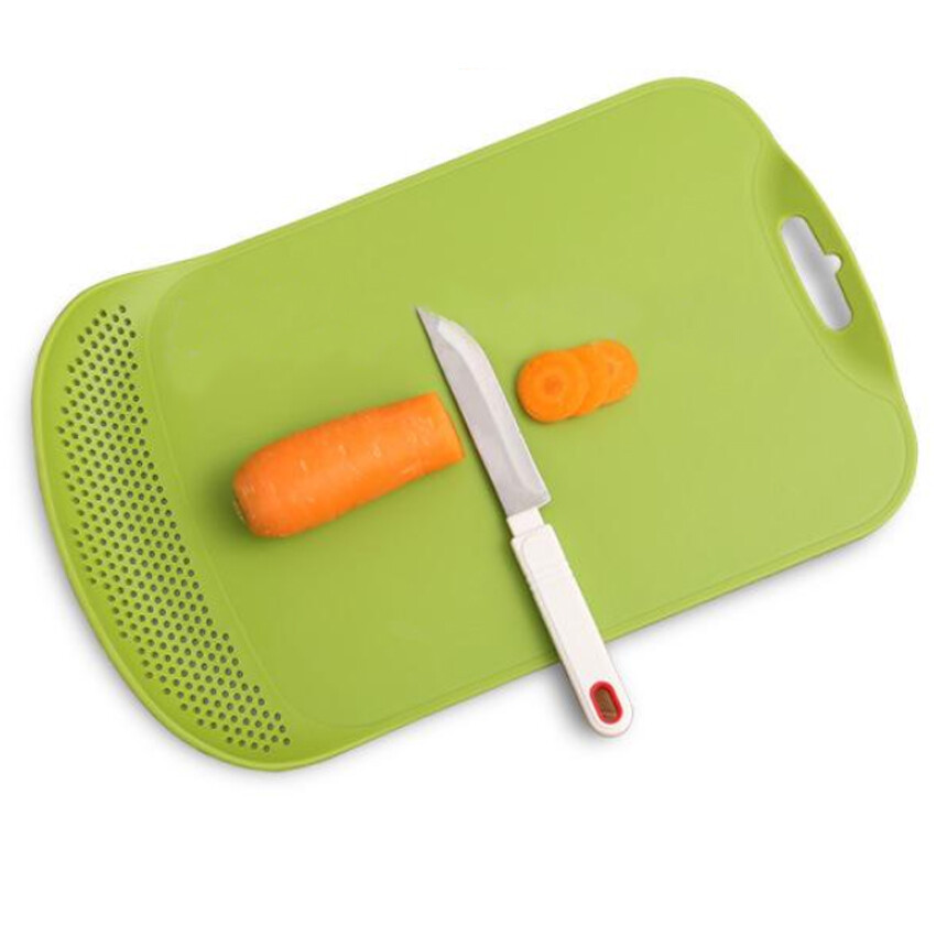 Tagliere In Plastica Colorato Con Scolatoio Integrato Verdura Frutta bal