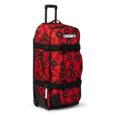 Ogio Rig 9800 Wheeled Gear Bag Roller Luggage Red Flower Party