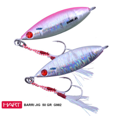 SLOW PITCH  BARRI JIG  50 GR COL.G982  PINK SILVER  METAL JIGGING IHBA50982 HART