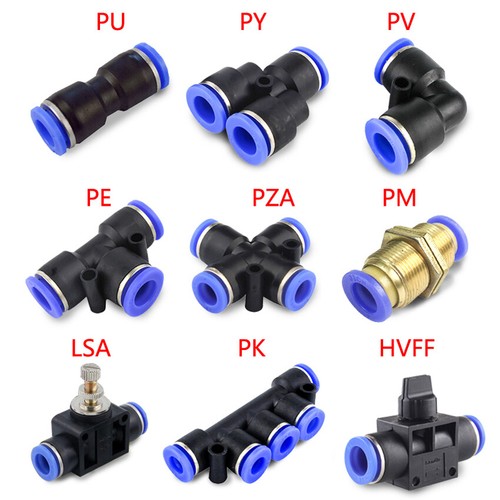 Pneumatic Hose Push In Quick Coupler 4-16mm Air Tube