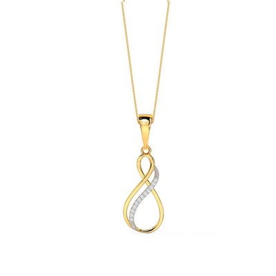 2.20Ct Round Lab-Created Diamond Women Christmas Pendant 14K Yellow Gold Plated