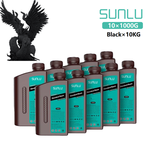 SUNLU 10×1KG Upgraded Standard 3D Printer Resin 405nm Rapid Photopolymer Resins