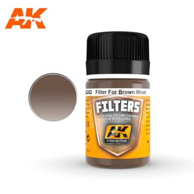 AK INTERACTIVE 262 Enamel Effect FILTER - RED BROWN (FILTER FOR WOOD) 35ml
