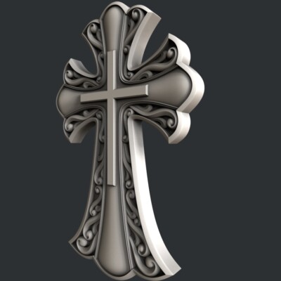 3d STL models for CNC, Artcam, Aspire, relief  cross15