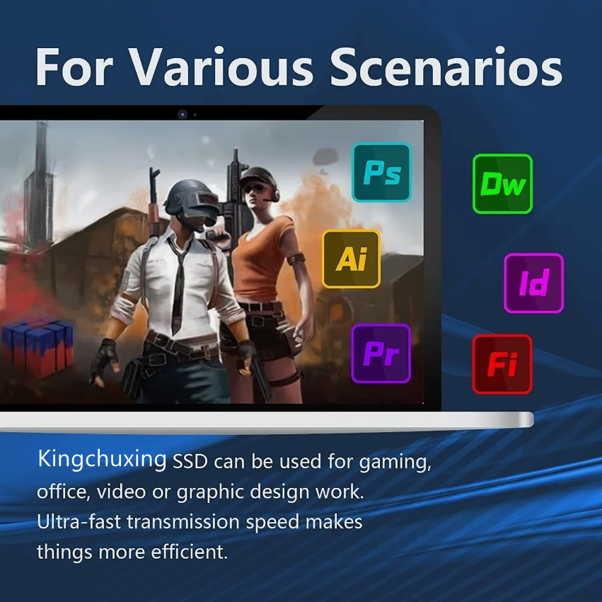 Kingchuxing SSD 256G 512GB 1TB 2TB 2.5" SATA III Internal SSD PC/MAC 5PACK LOT