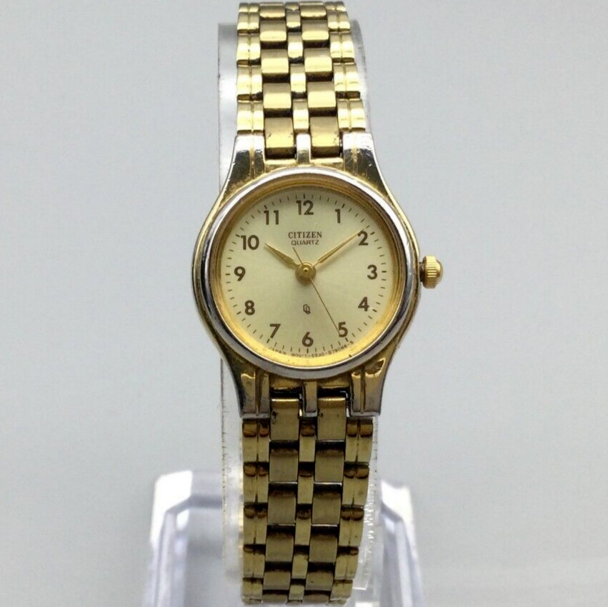 Vintage Citizen CQ Watch Women Gold Tone 5930-S29762 New Vintage Citizen CQ Watch Women Gold Tone 5930-S29762 New