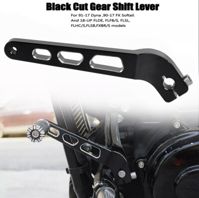 Black Cut Shifter Shift Lever For Harley Dyna Wide Glide FXDWG Switchback FLD