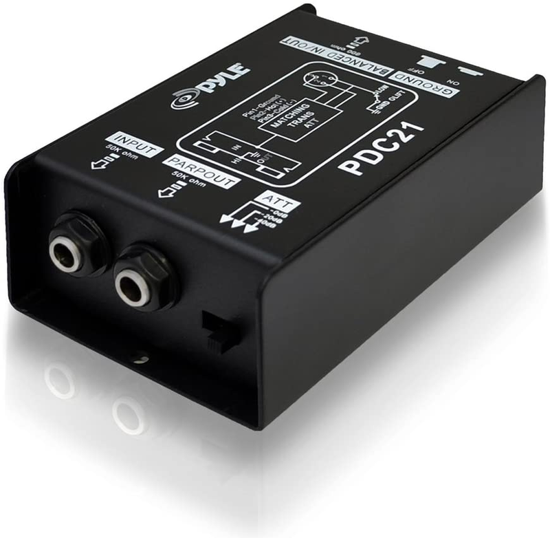 Premium Direct Injection Audio Box - Passive DI Unit Hum Eliminator W/ Input- U
