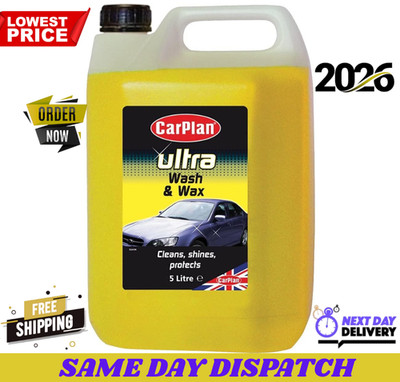 CarPlan Ultra Wax & Wash Car Shampoo, 5 L Free Remove Dirt  Free UK Delivery