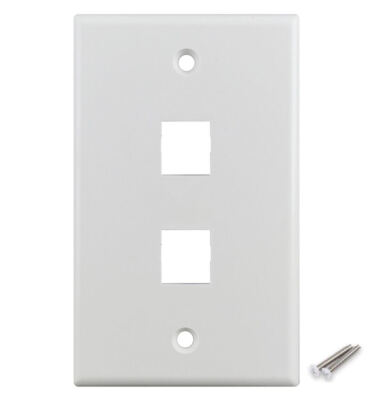 Single Gang 1 2 3 4 6 Port RJ45 Wall Plate Socket Keystone Cat6 Cat5e Ethernet