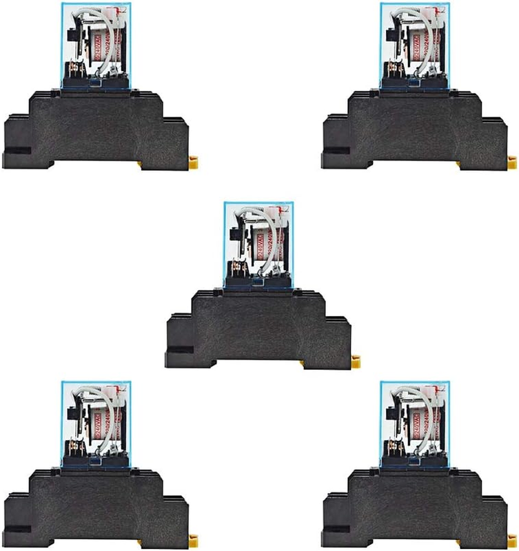 5Sets DC 12V Coil Power Relay LY2NJ HH62P JQX-13F DPDT 8 Pin 1...