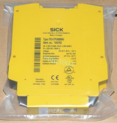 FX3-CPU000000 Sick Safety Main Module 1043783 Flexi Soft V1.11.0