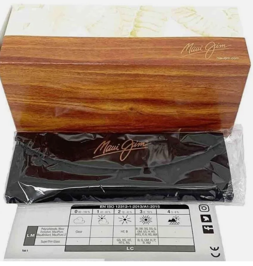 Pre-owned Maui Jim Unused  Hs245-16 Baby Beach Polarized Aviator Sunglasses Gold Brown