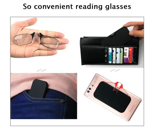 Flexible Portable Mini Nose Clip Reading Glasses Wallet Pocket Phone 1.0 2.0 3.0