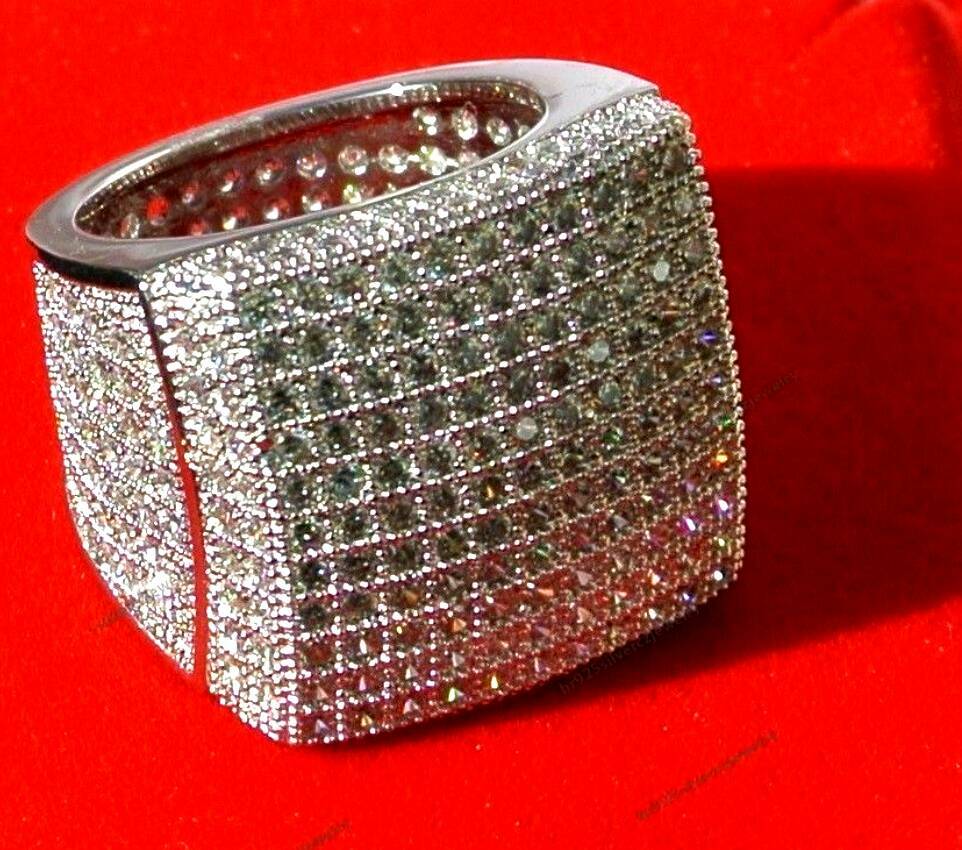 💎Mens 18k white gold lab diamonds ring💎 in London Bridge, London
