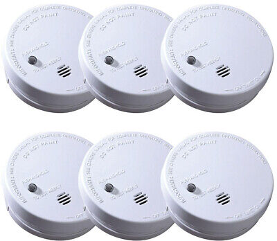 Ionization Sensor Battery Operated Home Fire Safety 6-pack