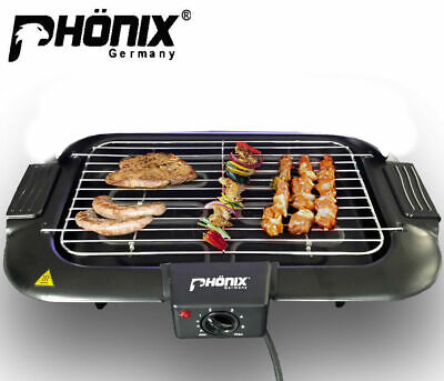 Phönix BBQ Grill Tischgrill Elektrogrill 2000 Watt Barbecue Grill mit Thermostat