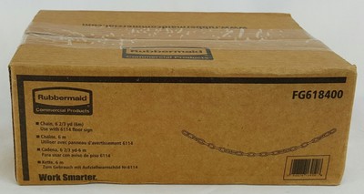 Rubbermaid Commercial Yellow Safety Chain 20' Use With Floor Sign #FG618400