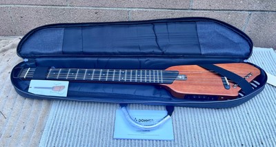 Donner HUSH 1 Travel Silent Acoustic / Electric Guitar Mahogany with Bag (one br