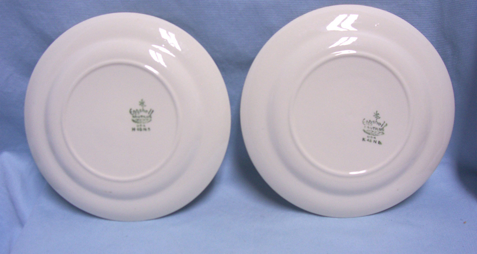 Vintage Pair Eggshell Nautilus Homer Laughlin Dubarry Dessert/Pie Plates 7 1/4