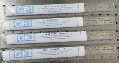 R188820 (4) GEI International 2020A 12'' Stainless Steel Ruler / Inch & Metric