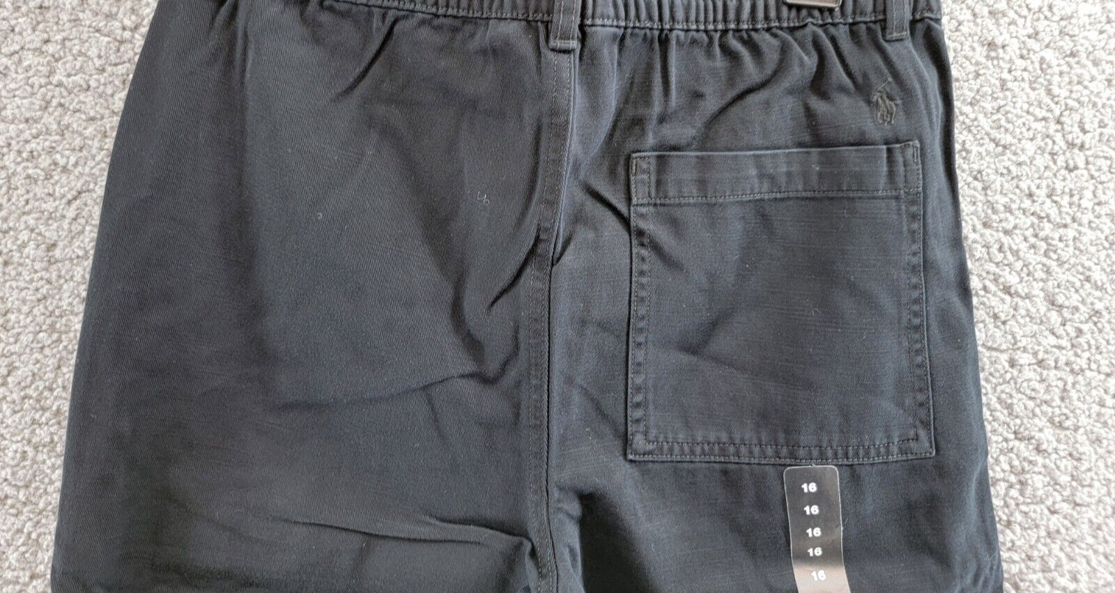 Polo Ralph Lauren Chino Drawstring Pants Big Boys 16 Polo Black Button Closure - Picture 10 of 20