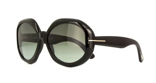Pre-owned Tom Ford Georgia-02 Ft1011/s 01b 62 Black/smoke Shaded (01b) Sunglasses